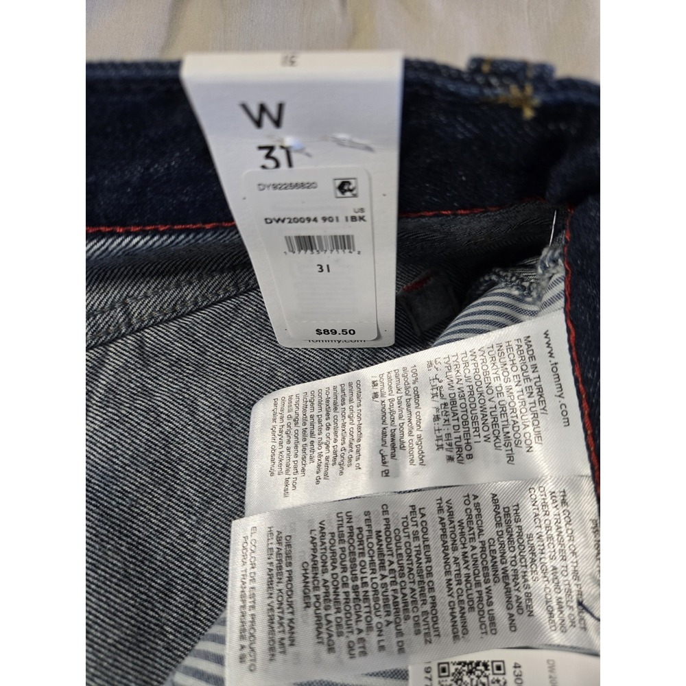 Tommy Hilfiger Womens High Rise‎ Denim Shorts Dark Wash Button Fly NWT 31 - Picture 7 of 10
